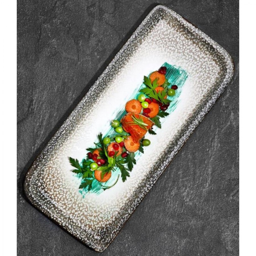 Spazio Zest szögletes tányér 36 x 21 cm