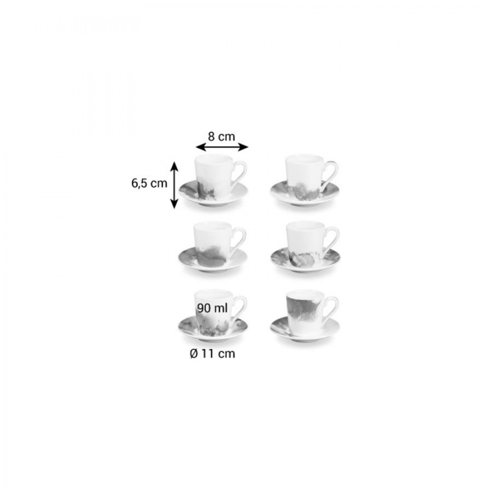 myCOFFEE eszp.csésze tányér.,6db,Ametyst