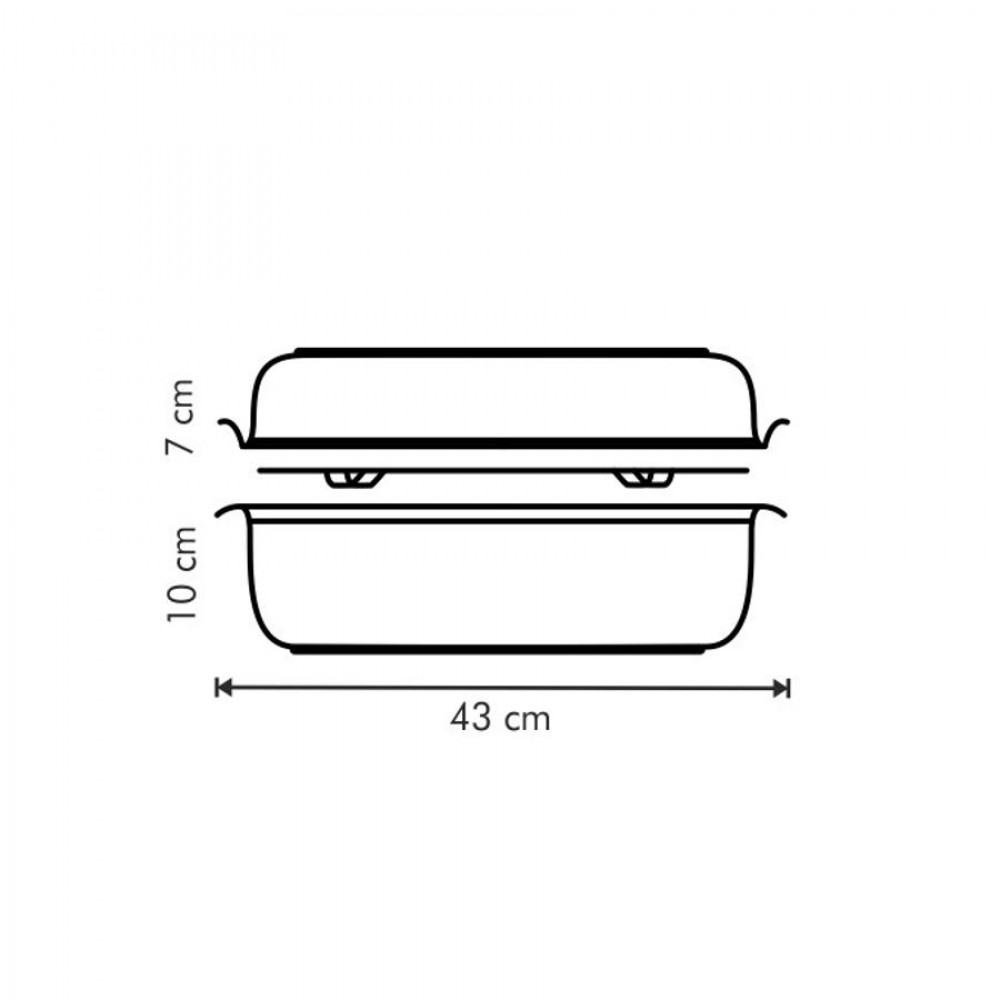 EXCLUSIVE tepsi fedővel 36x24 cm