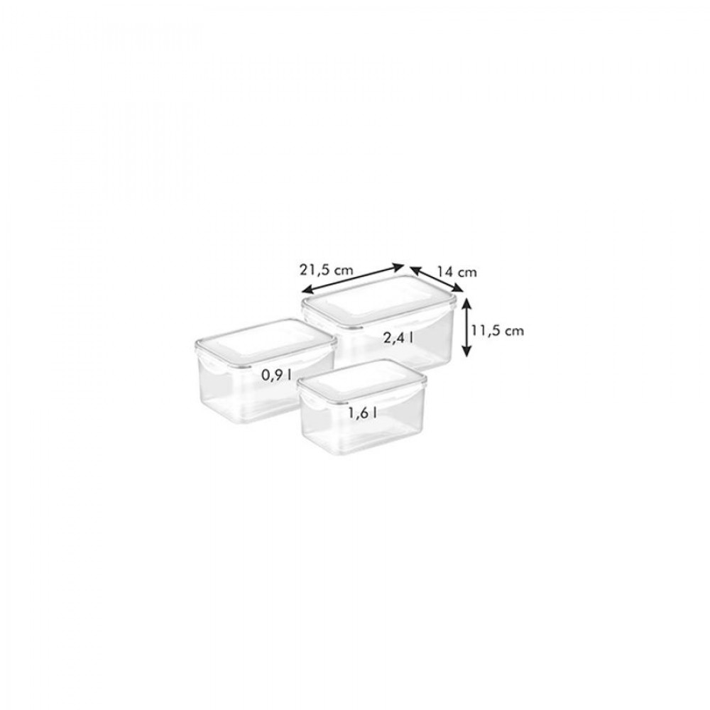 FRESHBOX ételt.dob.3db, 0.9, 1.6, 2.4l m