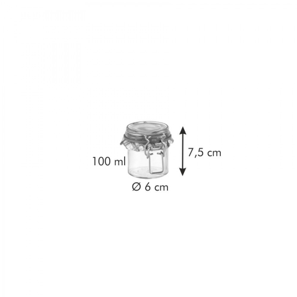 DELLA CASA csatos befőttes üveg, 100 ml