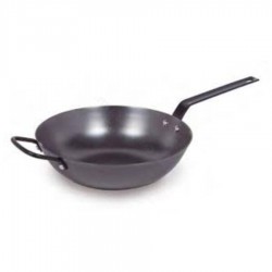 Yin Lin wok 28 cm vasból, lapos aljjal