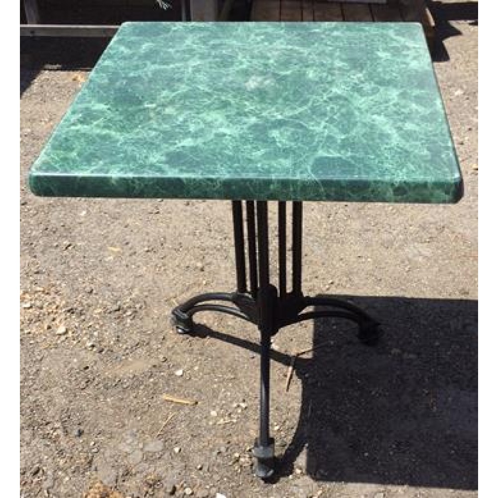 Kültéri 60x60 zöld márványmintás asztal