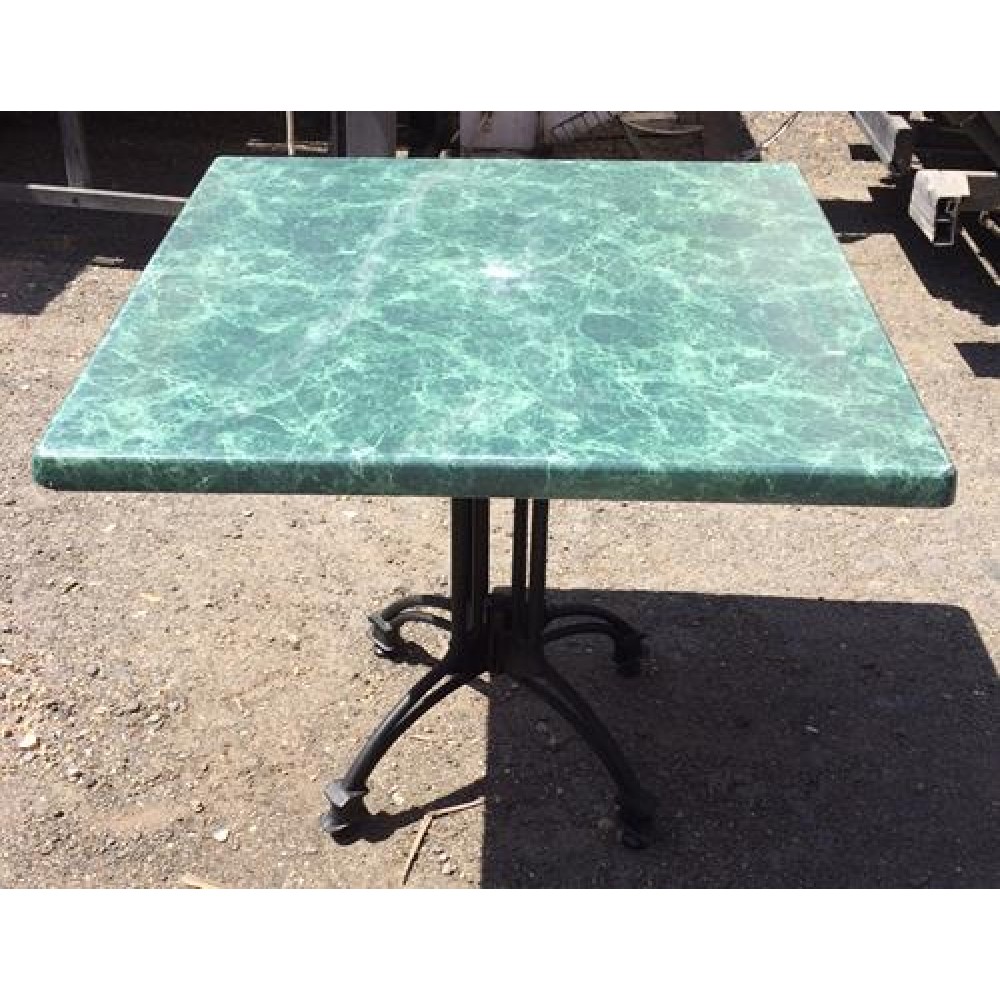 Kültéri 80x80 zöld márványmintás asztal